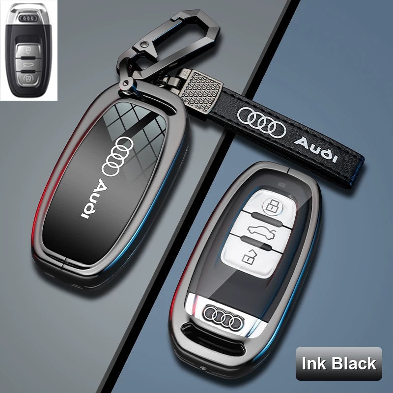 Ink Black mirror zinc alloy Audi Type B key case