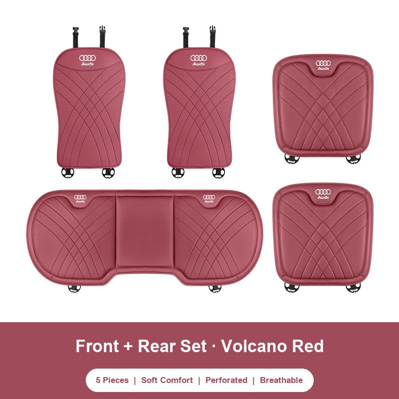 Audi nappa Front and Rear Set (5 Pieces) in Volcano Red