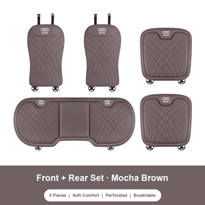 Audi nappa Front and Rear Set (5 Pieces) in Mocha Brown