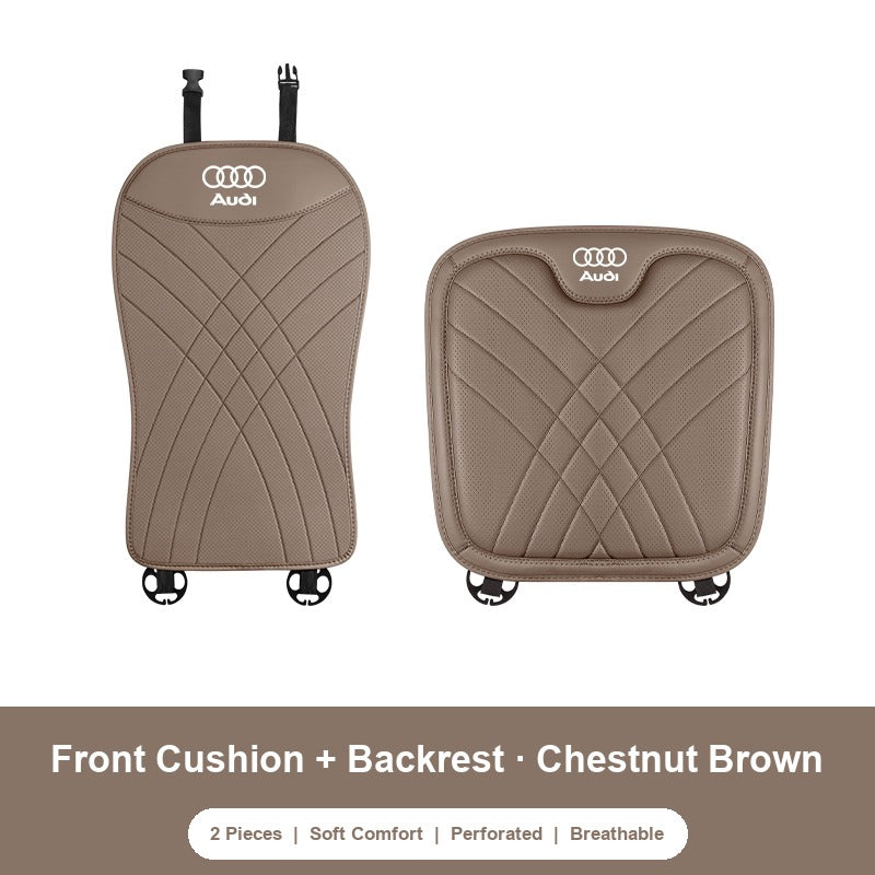 Audi nappa Front Cushion and Backrest in Chestnut Brown