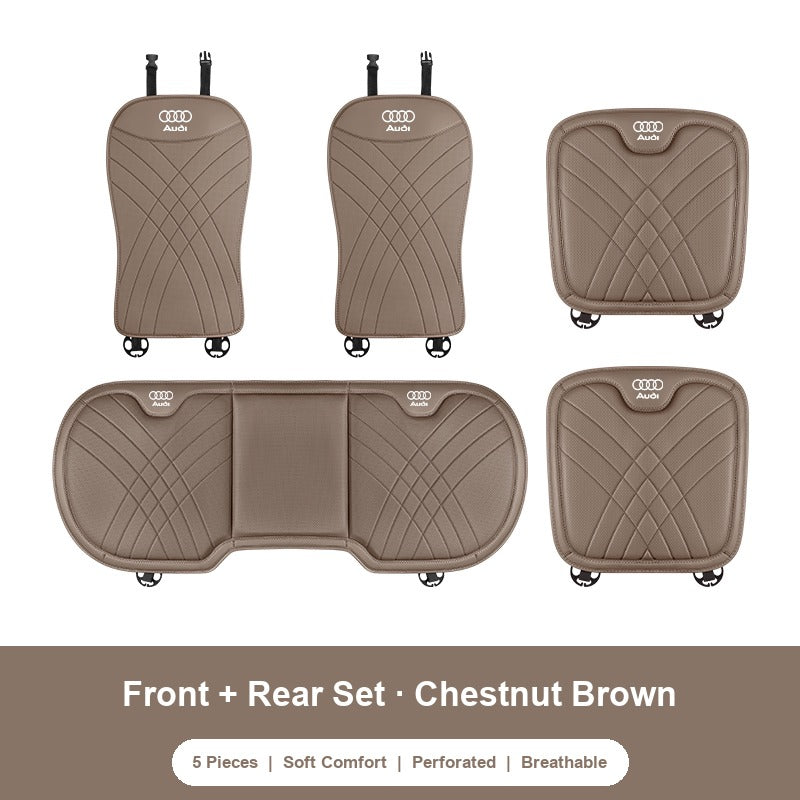 Audi nappa Front and Rear Set (5 Pieces) in Chestnut Brown