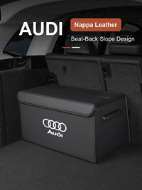 Audi Signature Nappa Trunk Organizer – Foldable Seat-Back Slope Design with Movable Dividers
