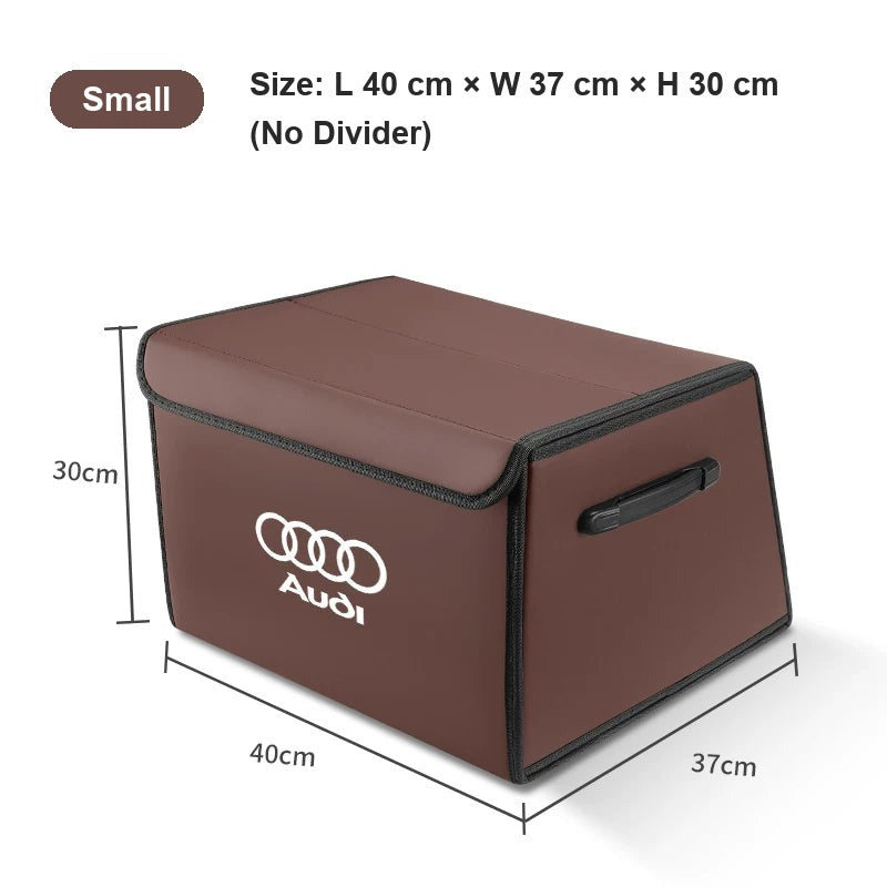 Audi Nappa leather trunk organizer Small Brown