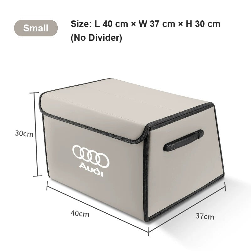 Audi Nappa leather trunk organizer Small Cream