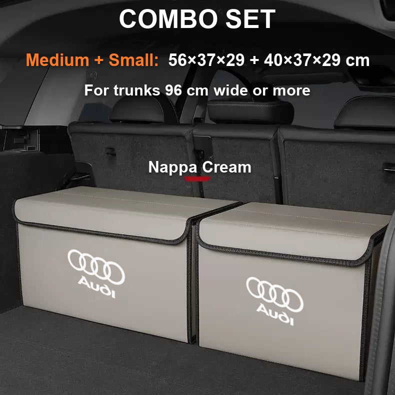 Audi trunk organizer combo set Medium plus Small, Cream