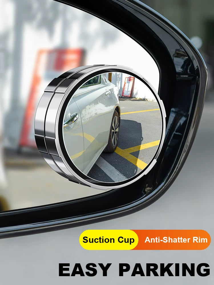 Blind spot mirror showing the parking line for easy reversing