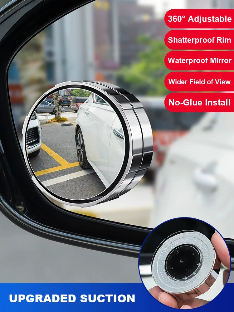 Upgraded suction cup base of the round blind spot mirror