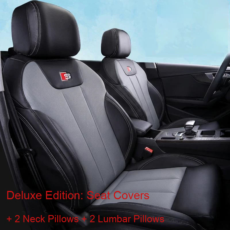 Audi Signature Full-Surround Seat Covers – Black and Grey Deluxe Edition