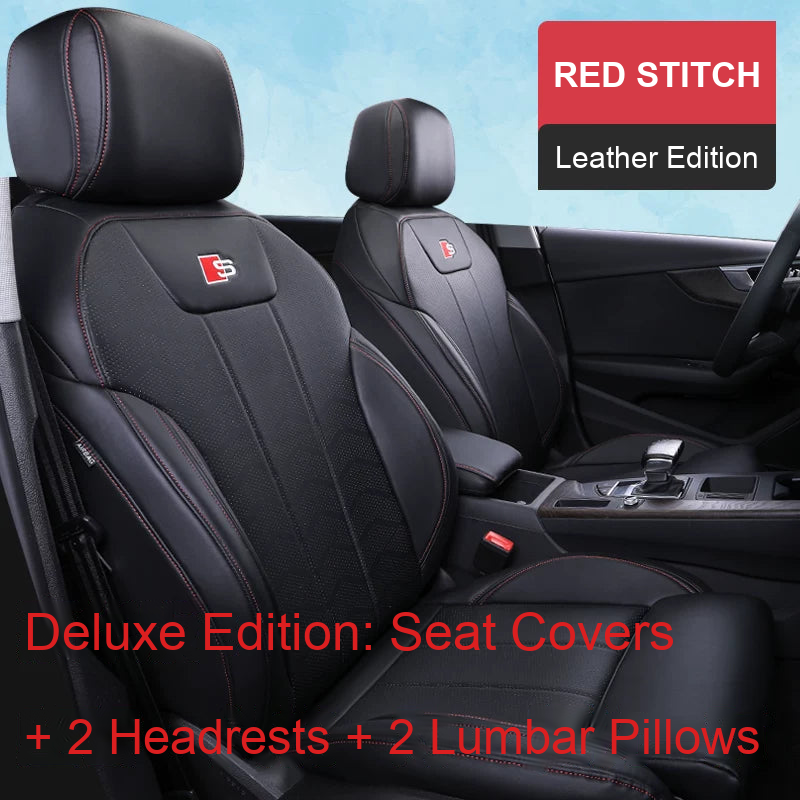 Audi Signature Full-Surround Seat Covers – Red Stitch Deluxe Edition