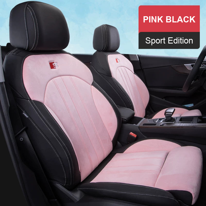 Audi Signature Full-Surround Seat Covers – Pink Black Sport Edition