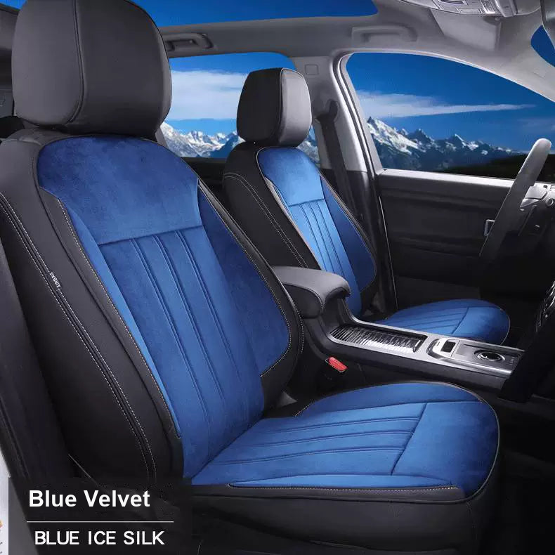 Audi Signature Full-Surround Seat Covers – Black and Blue Velvet