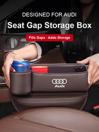 Audi Four Rings Signature Seat Gap Organizer – Extended Storage with Cup Holder