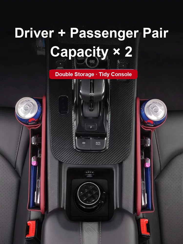 Driver and passenger pair of Audi seat gap storage boxes