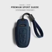 Audi Sport Suede Key Case – 3D Full-Wrap Stitched Cover in Four Signature Colours