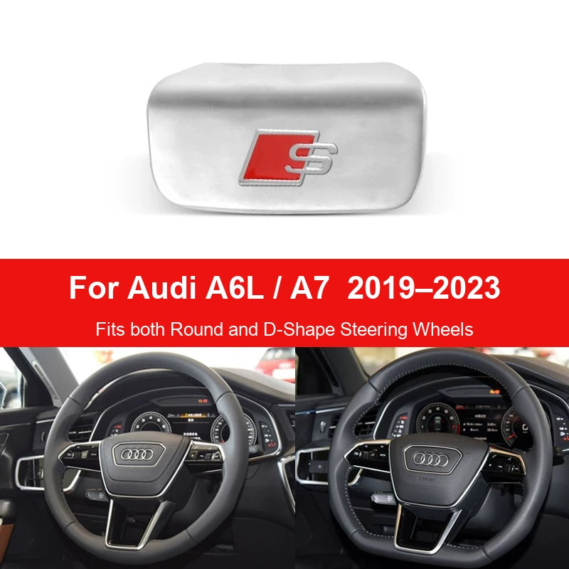 S steering wheel badge for Audi A6L and A7 2019-2023