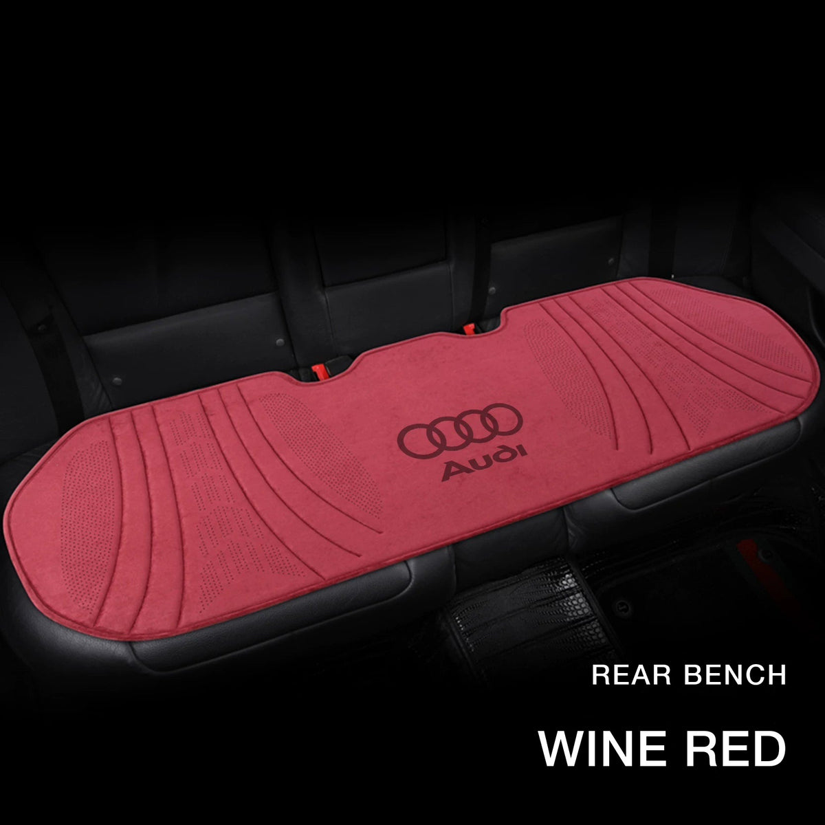 Audi suede rear bench cushion – Wine Red