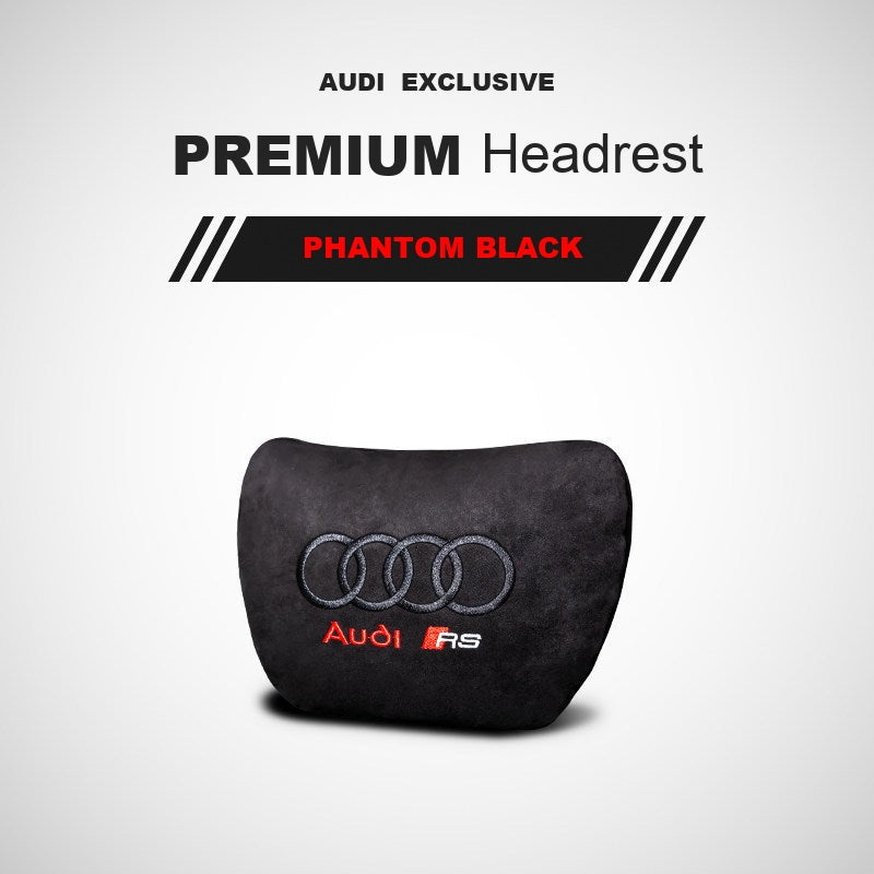 Audi RS suede headrest pillow – Phantom Black, 1 Headrest