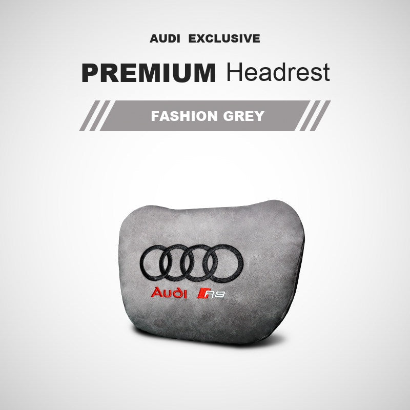 Audi RS suede headrest pillow – Fashion Grey, 1 Headrest