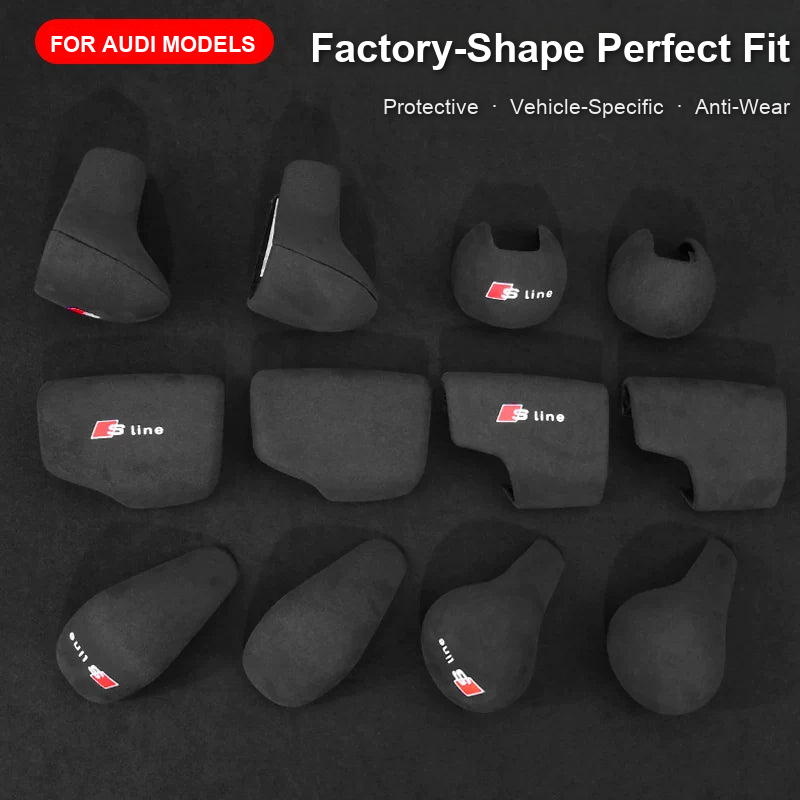 Audi suede gear shift covers – full range of S line styles