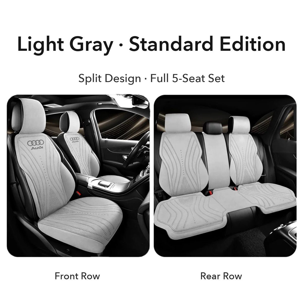 Audi suede seat cushion – Light Gray Standard Edition 5-seat set
