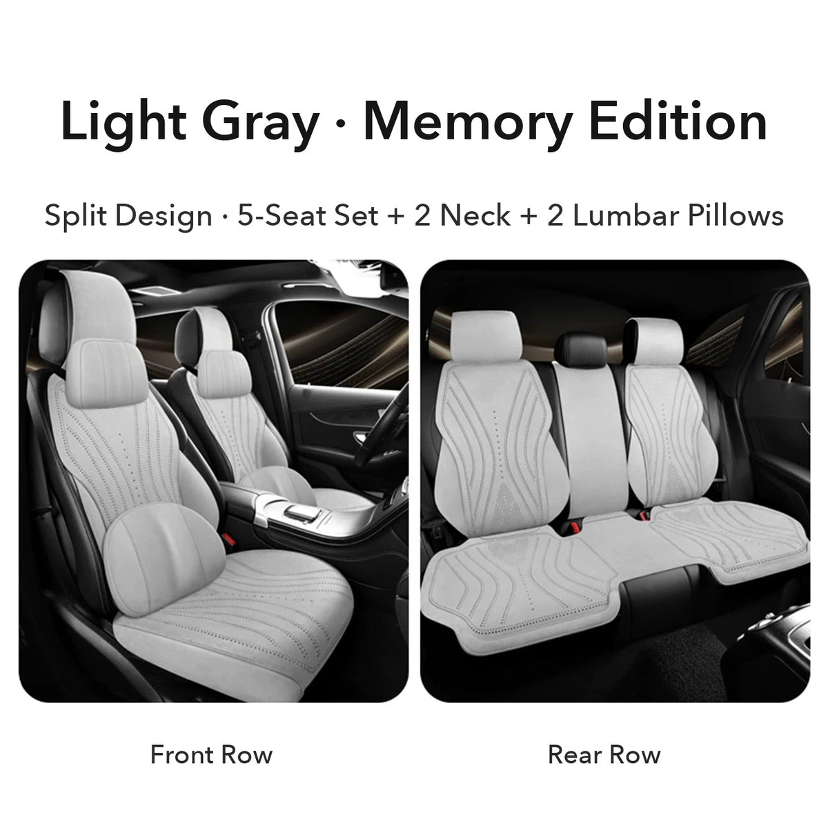 Audi suede seat cushion – Light Gray Memory Edition 5-seat set