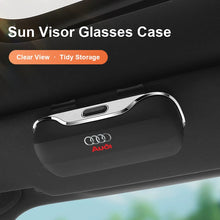 Audi Signature Sun Visor Glasses Case – Chrome Trim and One-Touch Push Latch