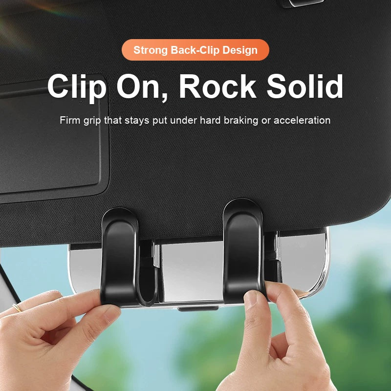 Strong back clip design of the Audi sun visor glasses case
