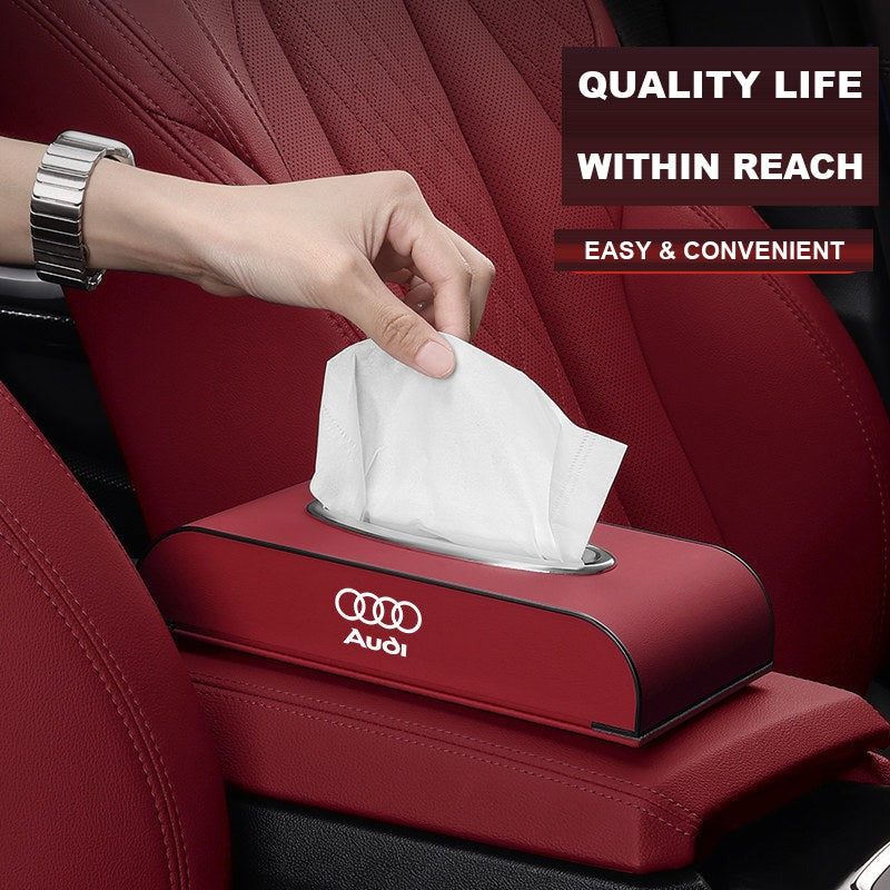 Caja de pañuelos de cuero para coche Audi - Soporte multiposición