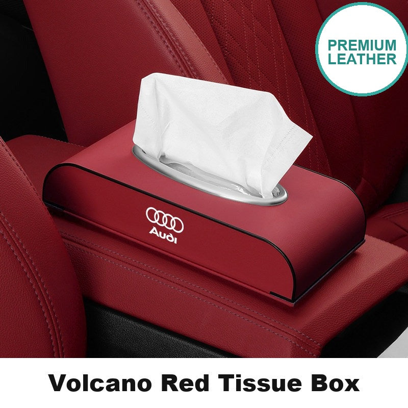 Caja de pañuelos de cuero para coche Audi - Soporte multiposición