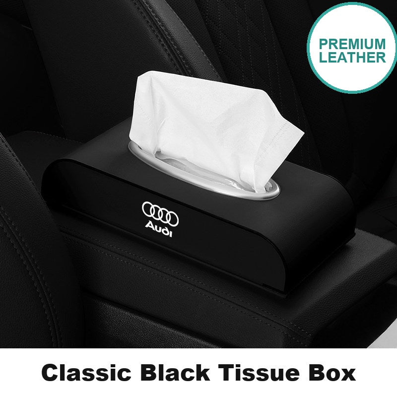 Caja de pañuelos de cuero para coche Audi - Soporte multiposición
