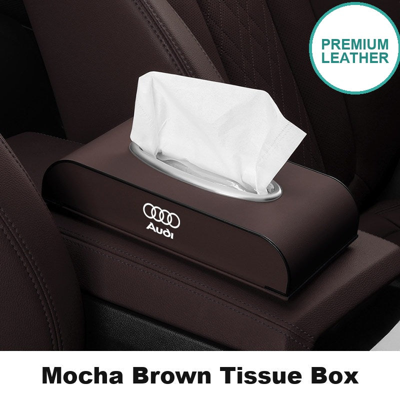 Caja de pañuelos de cuero para coche Audi - Soporte multiposición