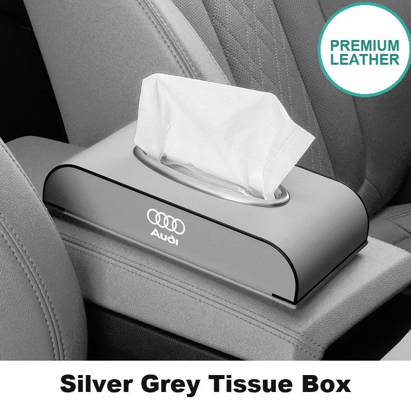 Caja de pañuelos de cuero para coche Audi - Soporte multiposición