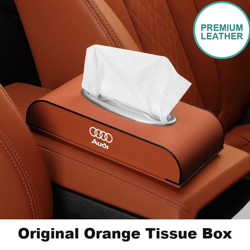 Caja de pañuelos de cuero para coche Audi - Soporte multiposición