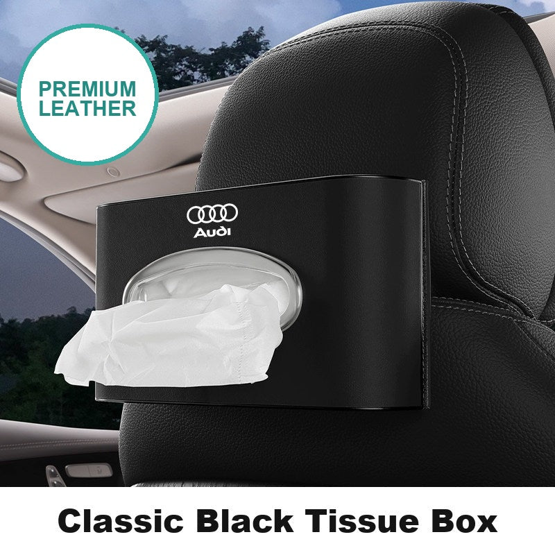 Caja de pañuelos de cuero para coche Audi - Soporte multiposición