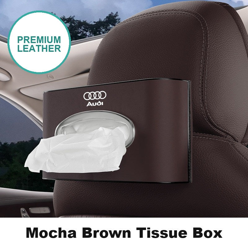 Caja de pañuelos de cuero para coche Audi - Soporte multiposición