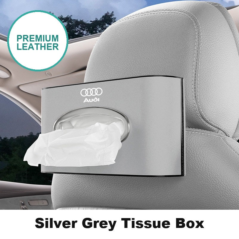 Caja de pañuelos de cuero para coche Audi - Soporte multiposición