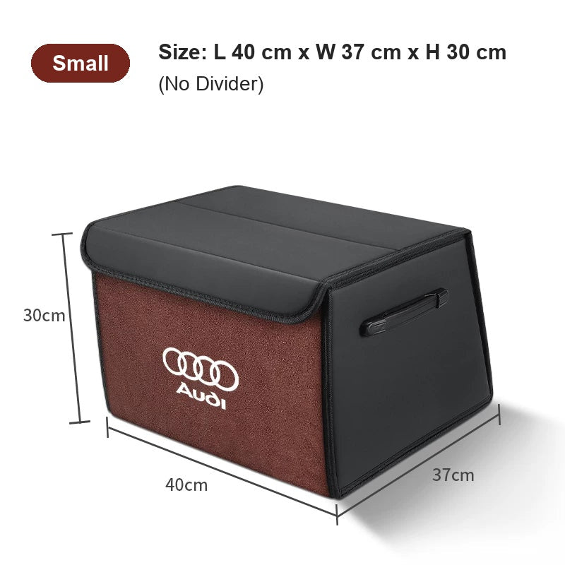 Audi trunk organizer Small in Mocha Brown