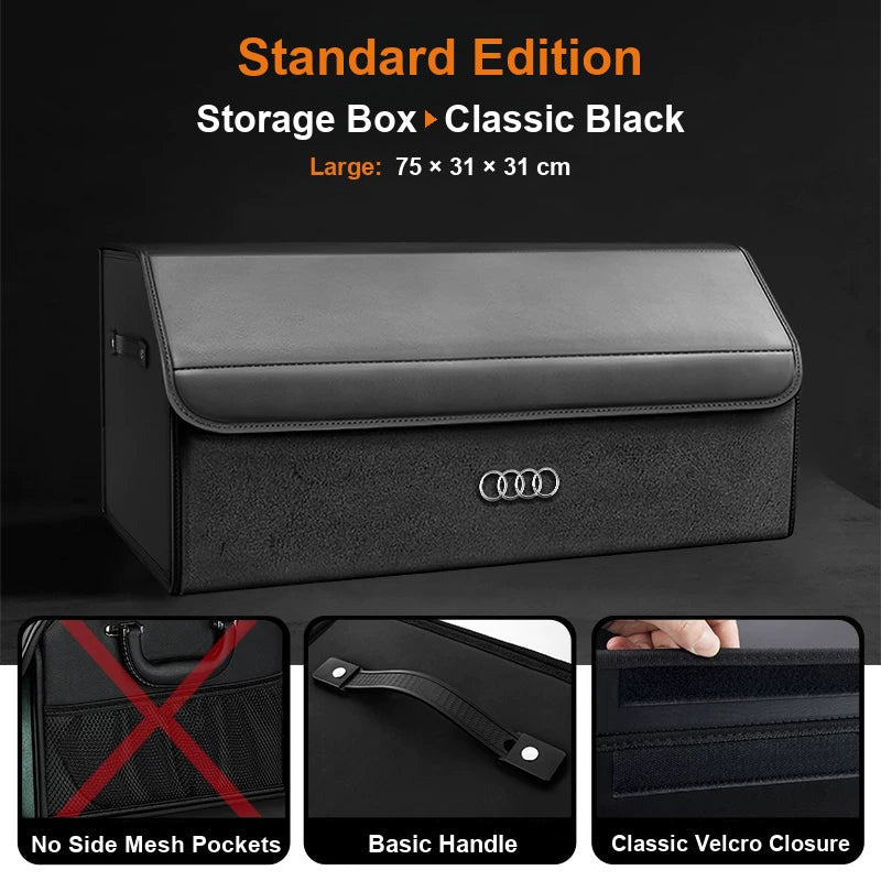 Audi trunk organizer Standard Edition, Large, Classic Black