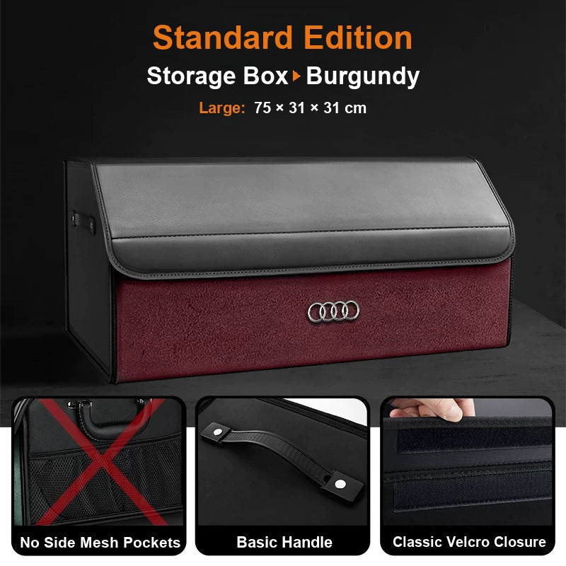 Audi trunk organizer Standard Edition, Large, Burgundy