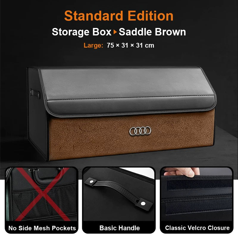 Audi trunk organizer Standard Edition, Large, Saddle Brown