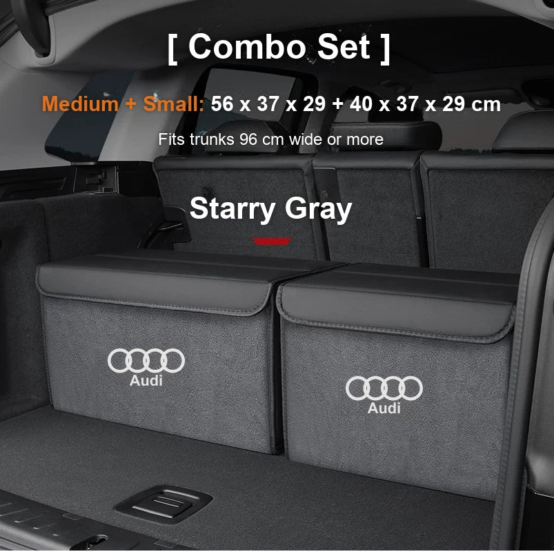 Audi trunk organizer Combo Set Medium plus Small in Starry Gray
