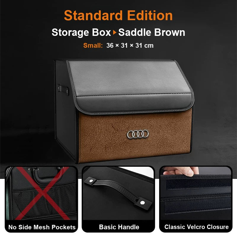 Audi trunk organizer Standard Edition, Small, Saddle Brown