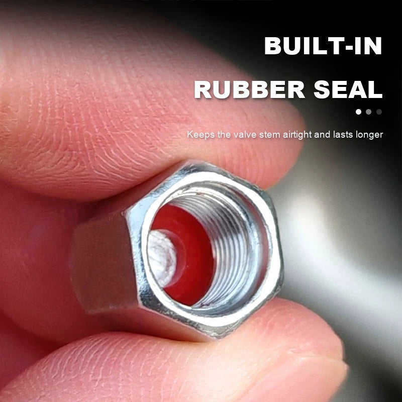 Built-in rubber seal inside the aluminium valve cap