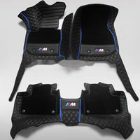 BMW leren vloermatten op maat voor 5-serie F10/G30, 3-serie F30/F34, 4-serie F32/F33/F36, 6-serie F06/F12