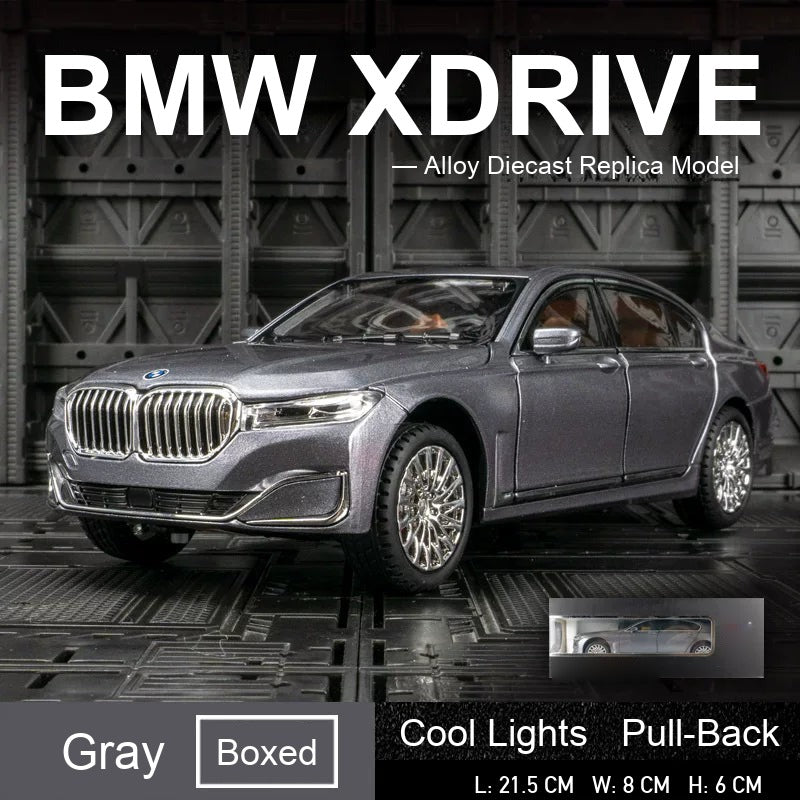 1:24 BMW 7 Series 760Li – Gray diecast model