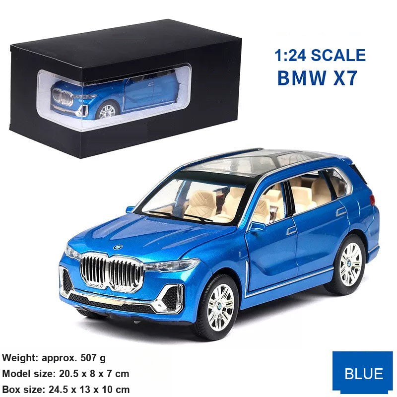 1:24 BMW X7 – Blue diecast model