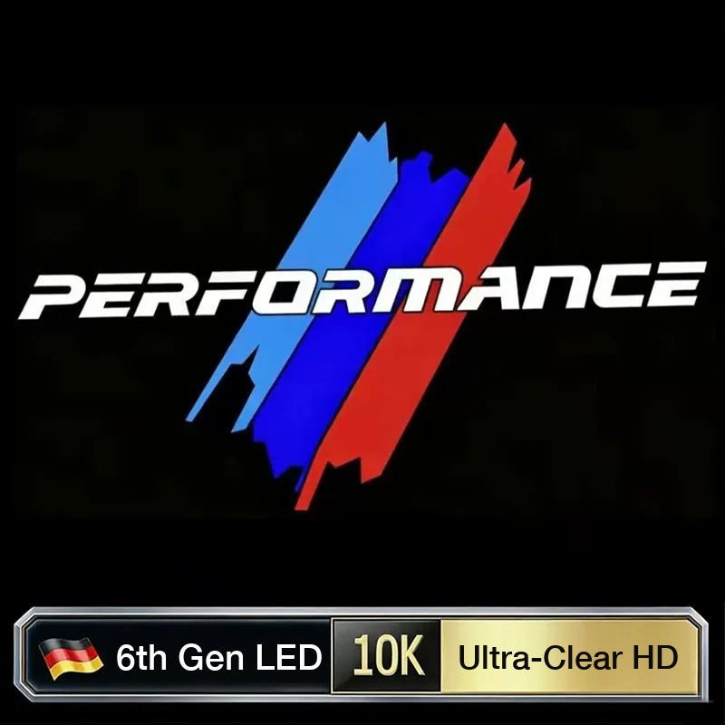 BMW door projector light, Performance Brush Stripes pattern