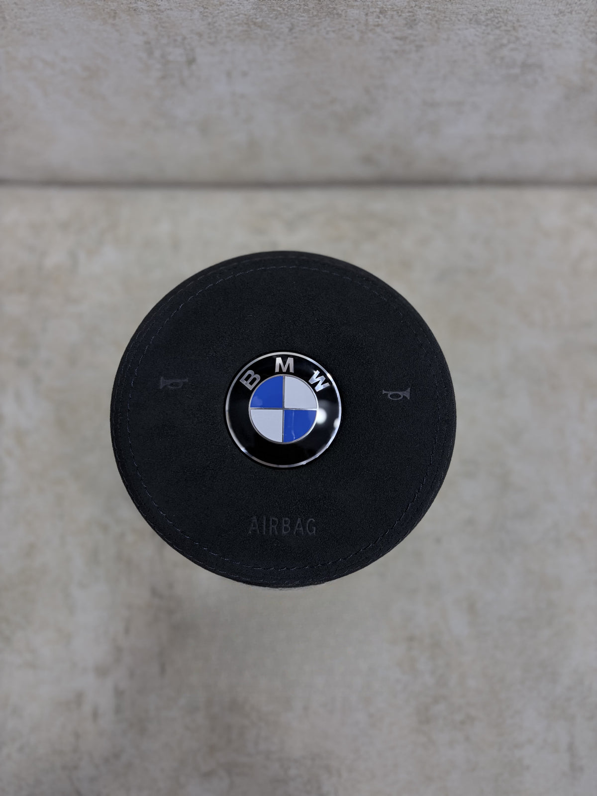 BMW F-Series Alcantara OEM Airbag – Black Stitching