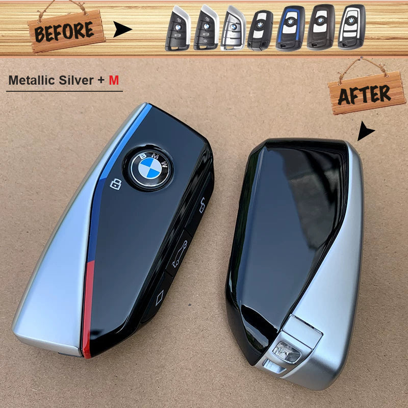 BMW key upgrade, Metallic Silver with M stripe