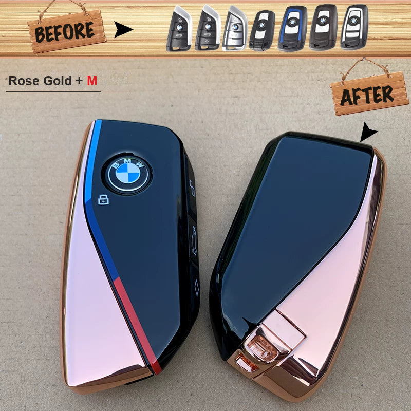 BMW key upgrade, Rose Gold with M stripe